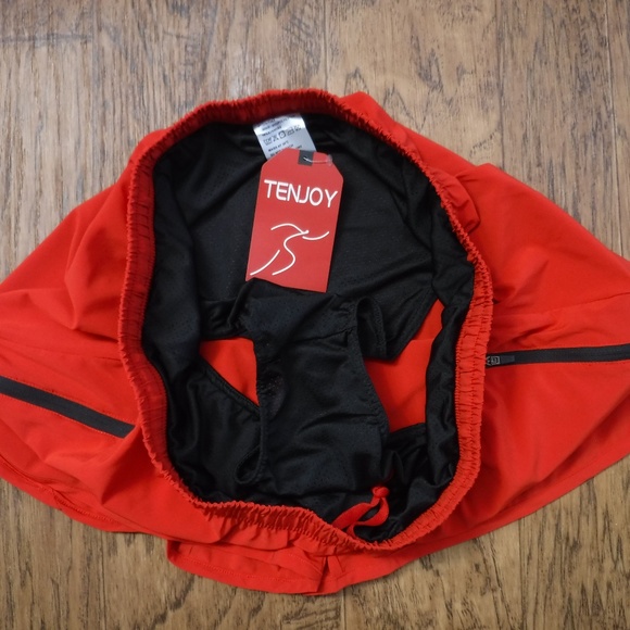 TenJoy Red Color Athletic 3 inch inseam Short - Picture 7 of 7